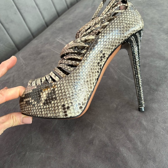 Python high heels, size 39, Leather-Italian, Like new - Picture 7 of 15